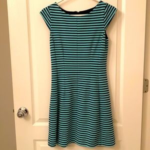 Turquoise and navy blue striped Lily Pulitzer dress